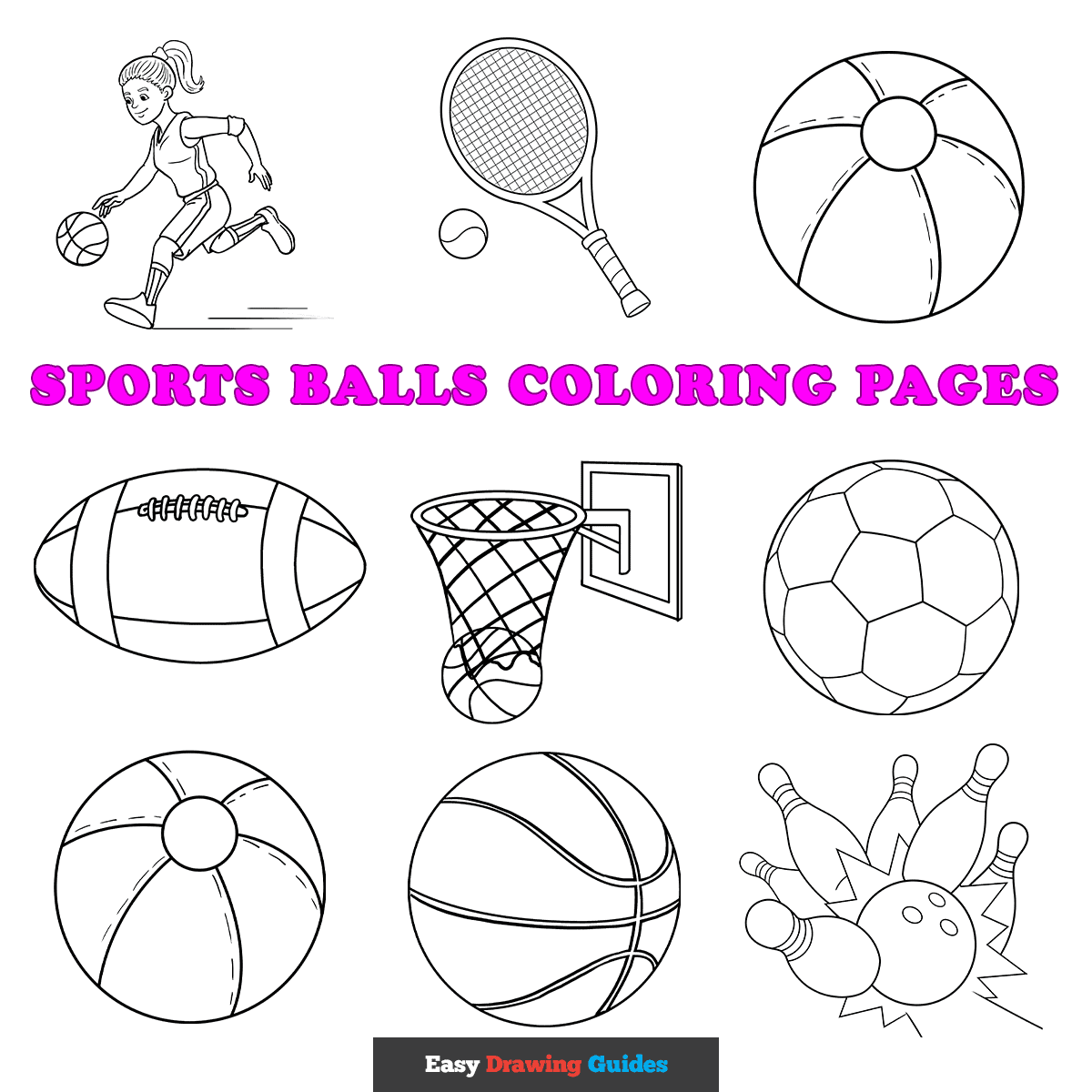Free Sports Balls Coloring Pages For Kids 13 Printable Sheets