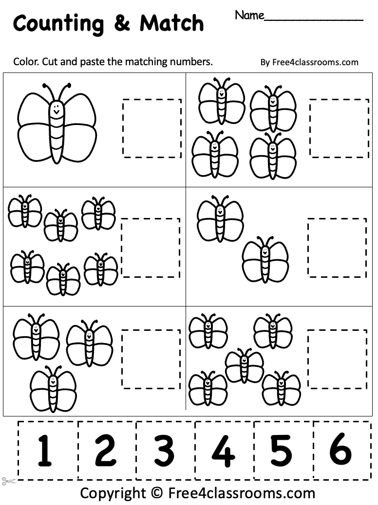 number worksheet for preschool
