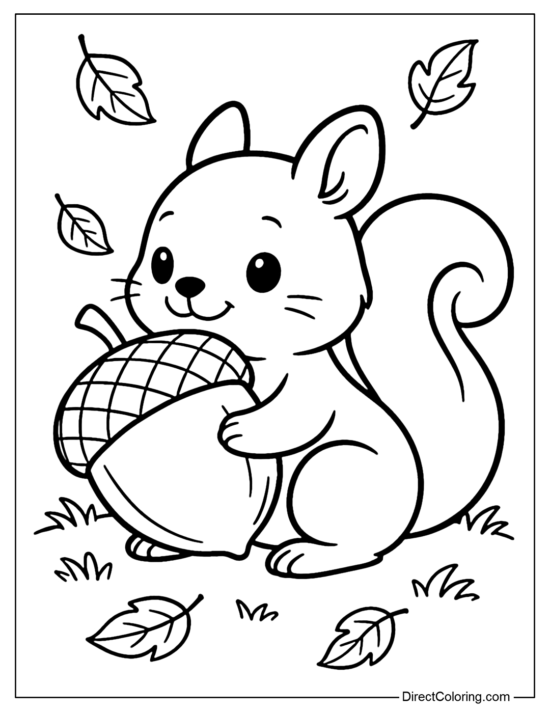 Coloring Pages Of A Squirrel