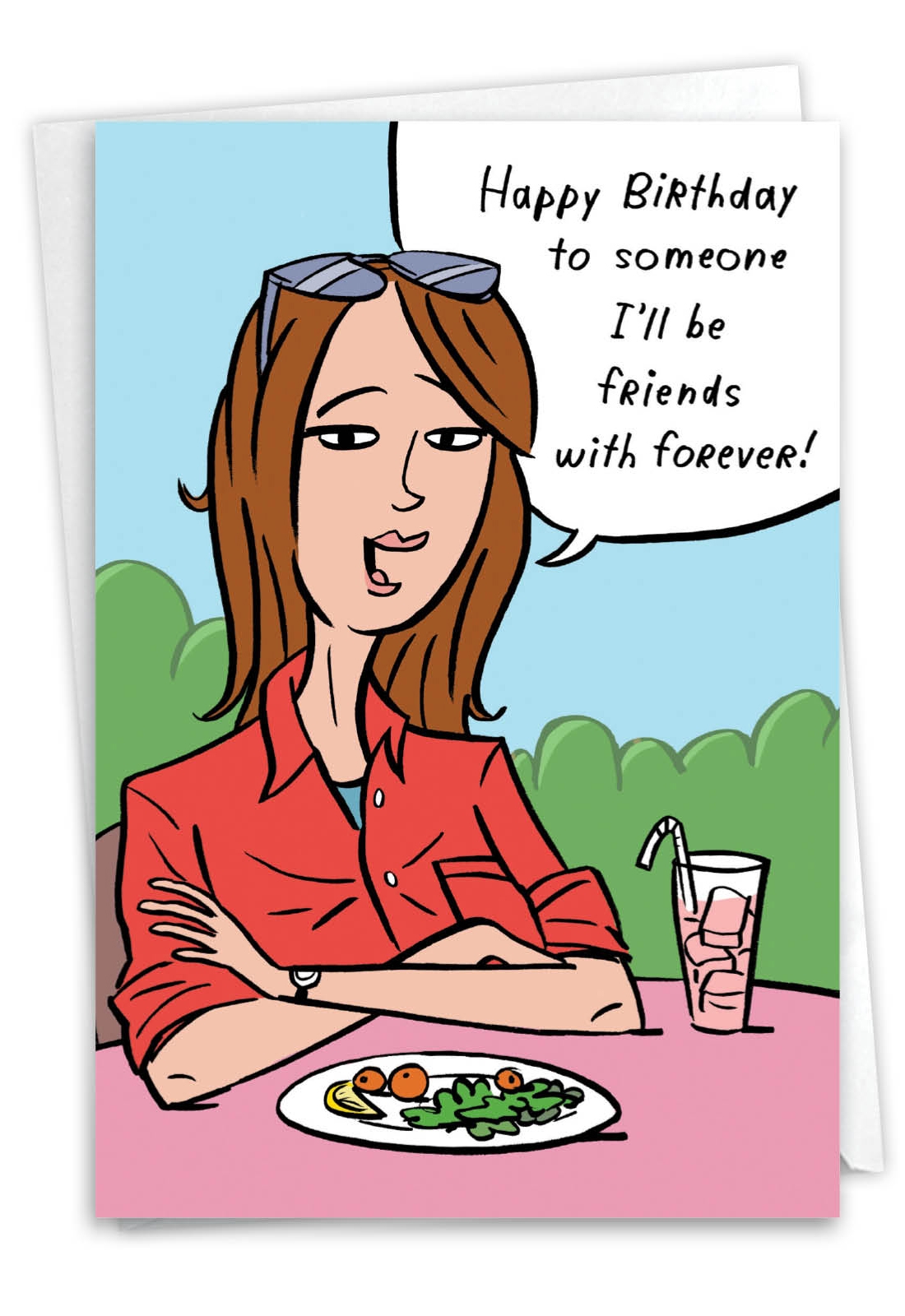Friends Forever Funny Birthday Greeting Card