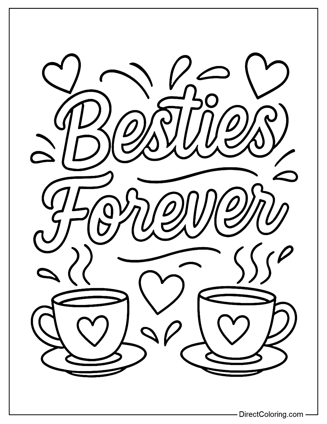 best friend coloring page best friend coloring page