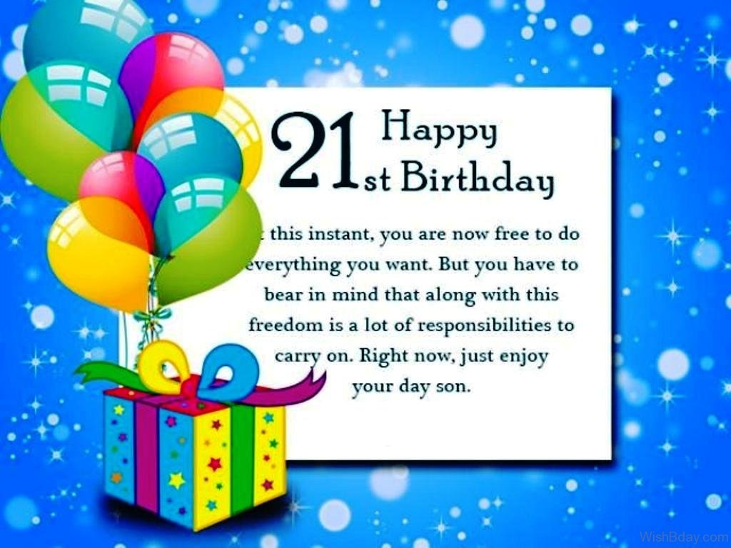From Mom Happy 21st Birthday Cake For Girls Happy Birthday 21st 21st Birthday Wish For Son From Mother