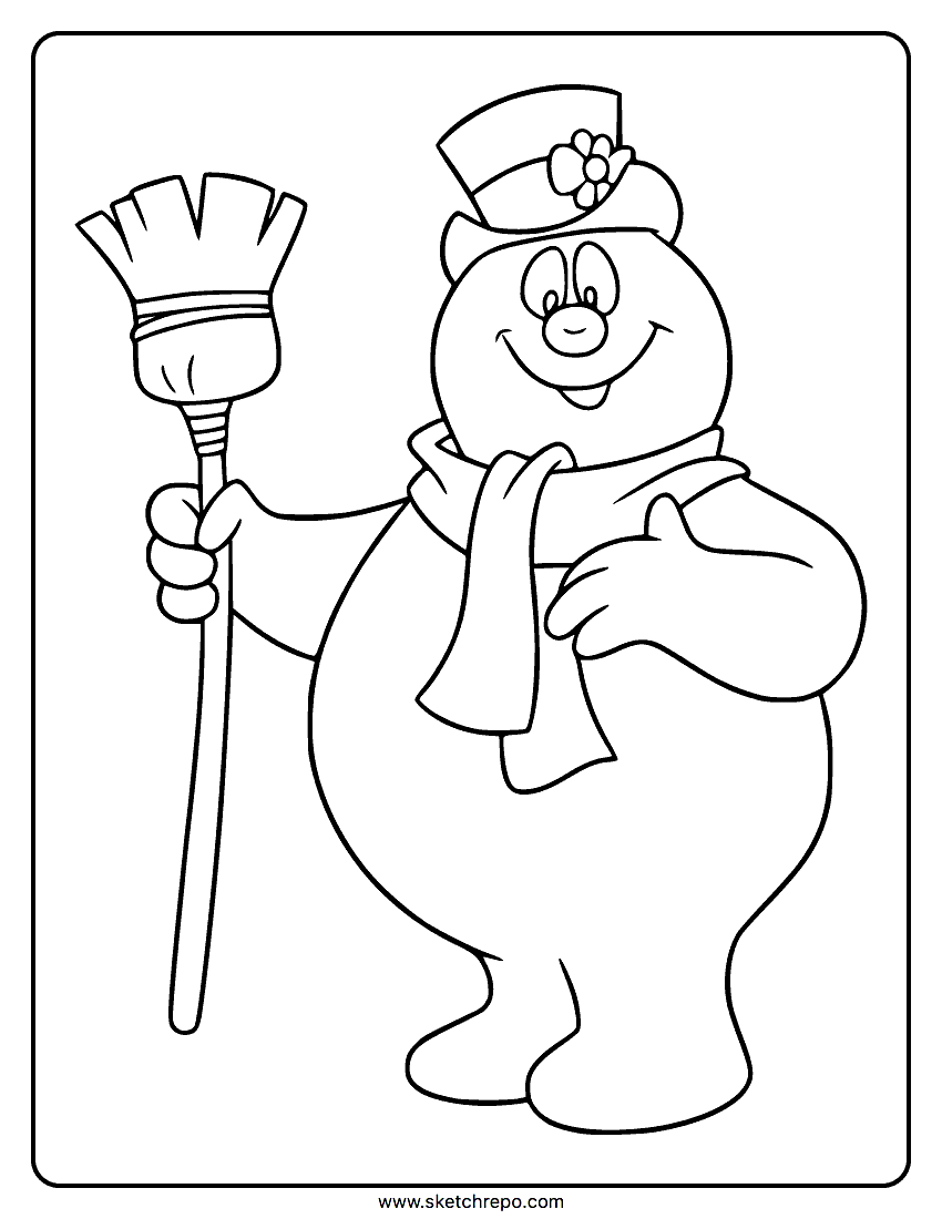 Frosty Snowman Coloring Pages