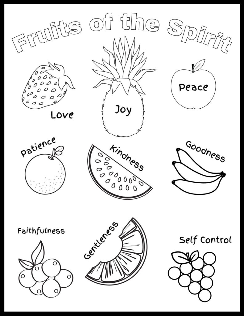 Fruit Of The Spirit Introduction Unit Worksheets And Activites Worksheets Library