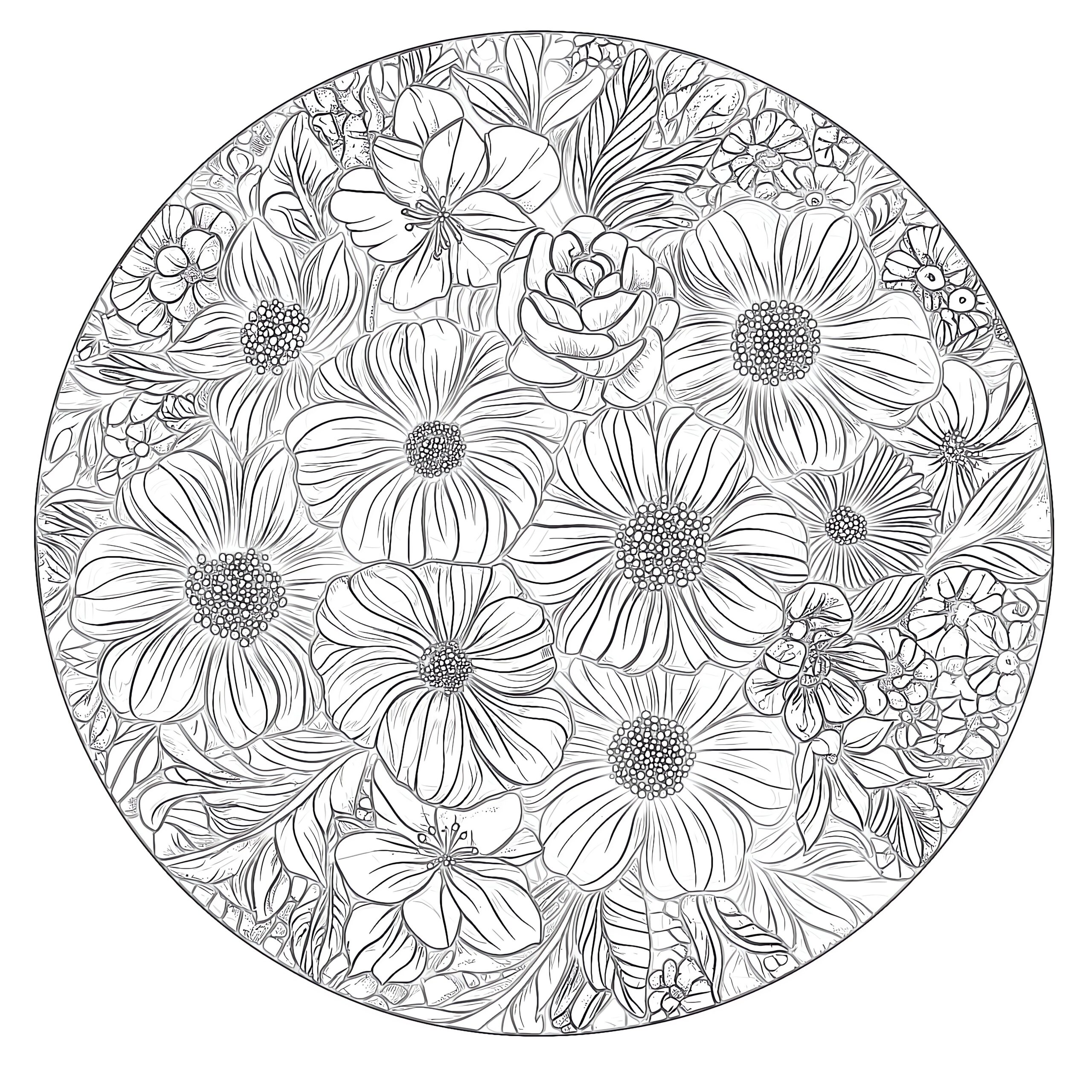 Full Page Flower Mandala Coloring Pages Coloring Pages Mimi Panda
