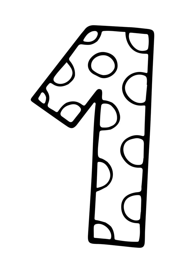 number 1 coloring page