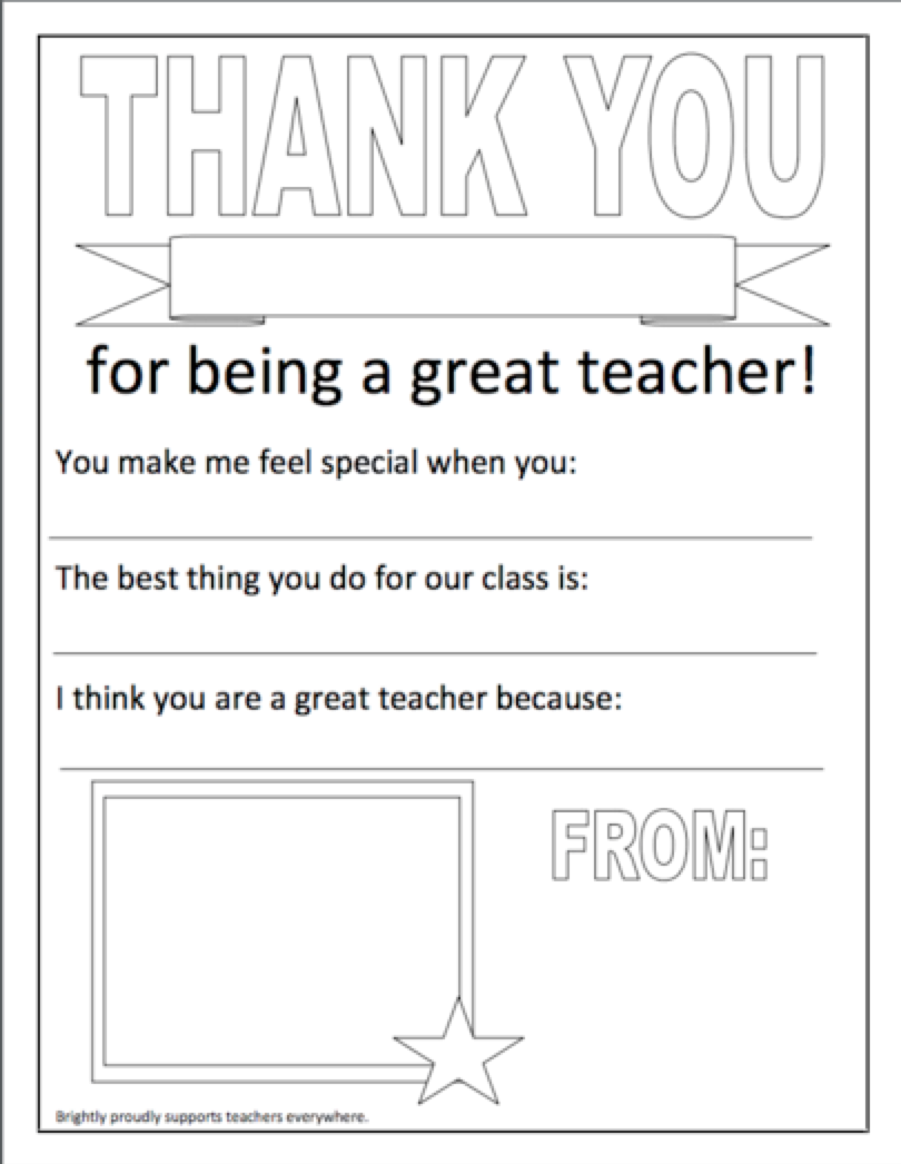 Teacher Appreciation Week Worksheets