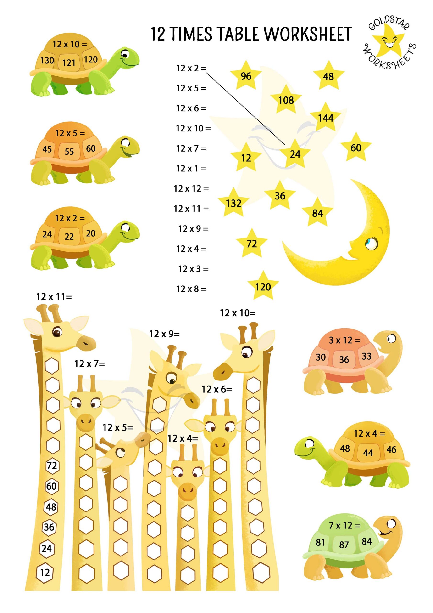 Fun And Free 12 Times Table Worksheets That s Kids Love