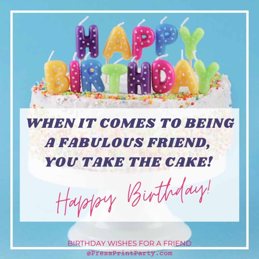 birthday wishes for a friend with images