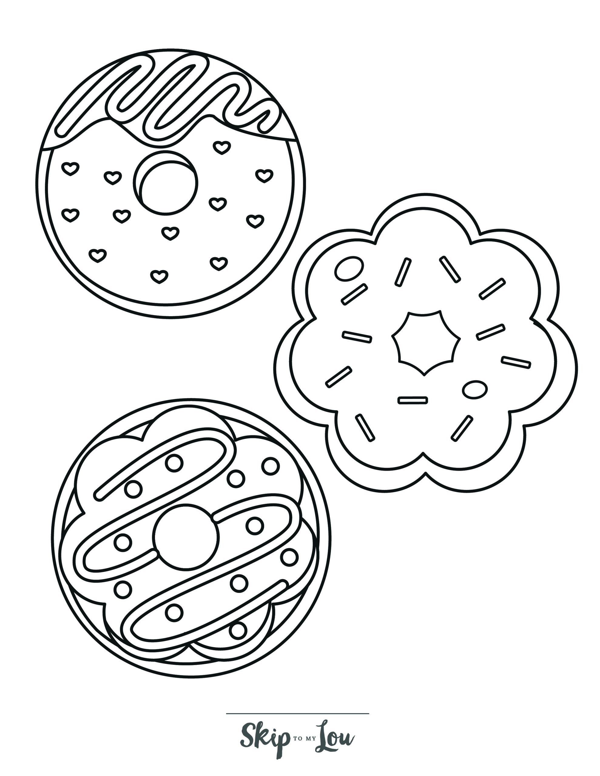 Fun Donut Coloring Pages With Free Printable Book Skip To My Lou