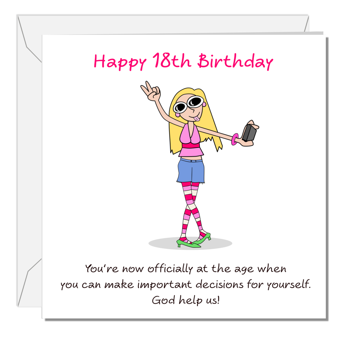 Funny 18th Birthday Card For Female Daughter Sister Instagram TikTok Humorous Am EBay