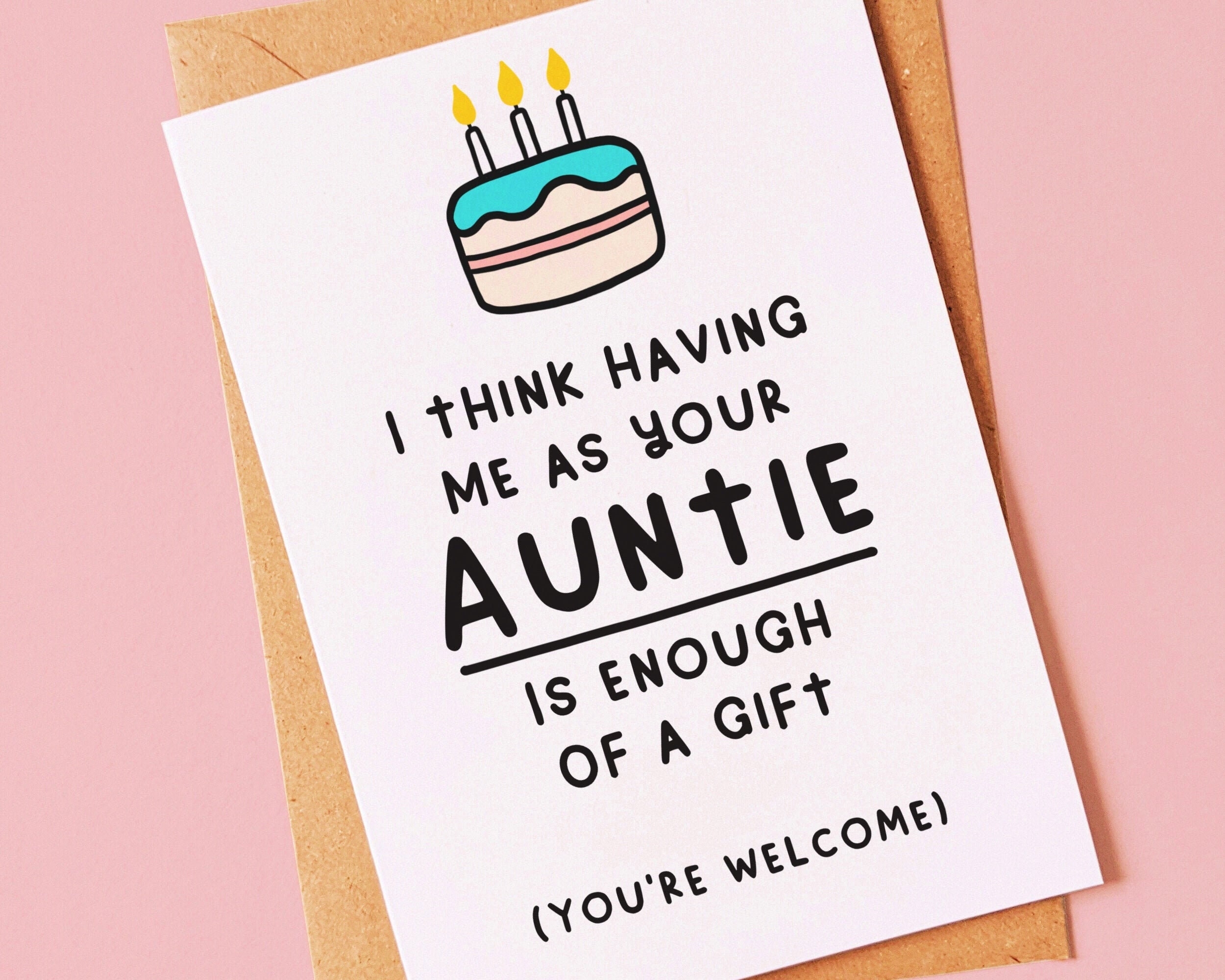 Funny Birthday Card For A Niece Or Nephew From An Auntie Etsy