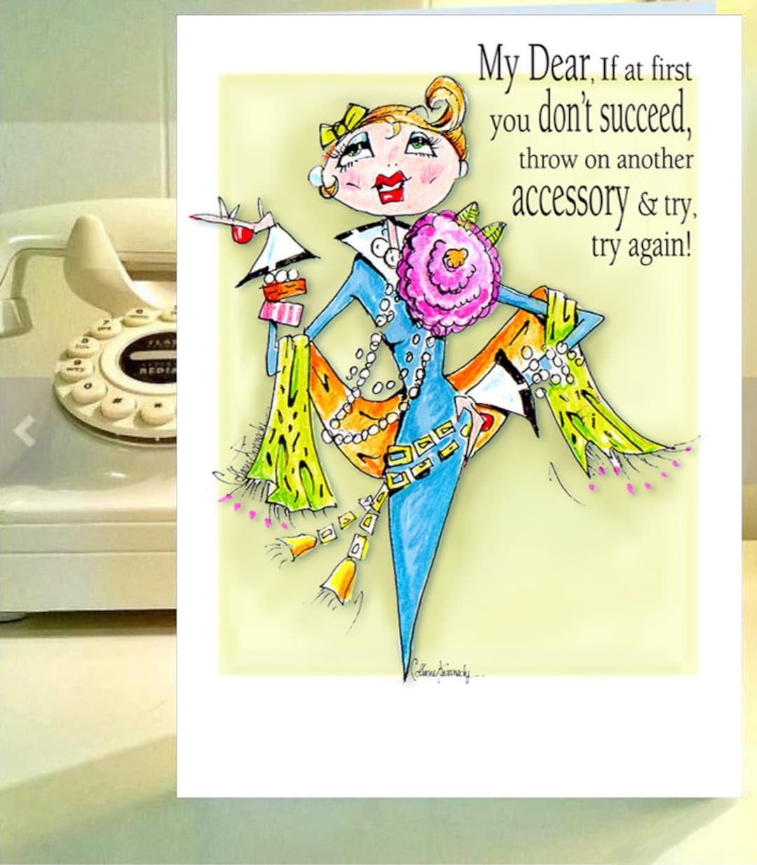 Funny Birthday Card For Friend Funny Woman Birthday Card Women Humor Cards Accessory Quote Fabulous Birthday Etsy