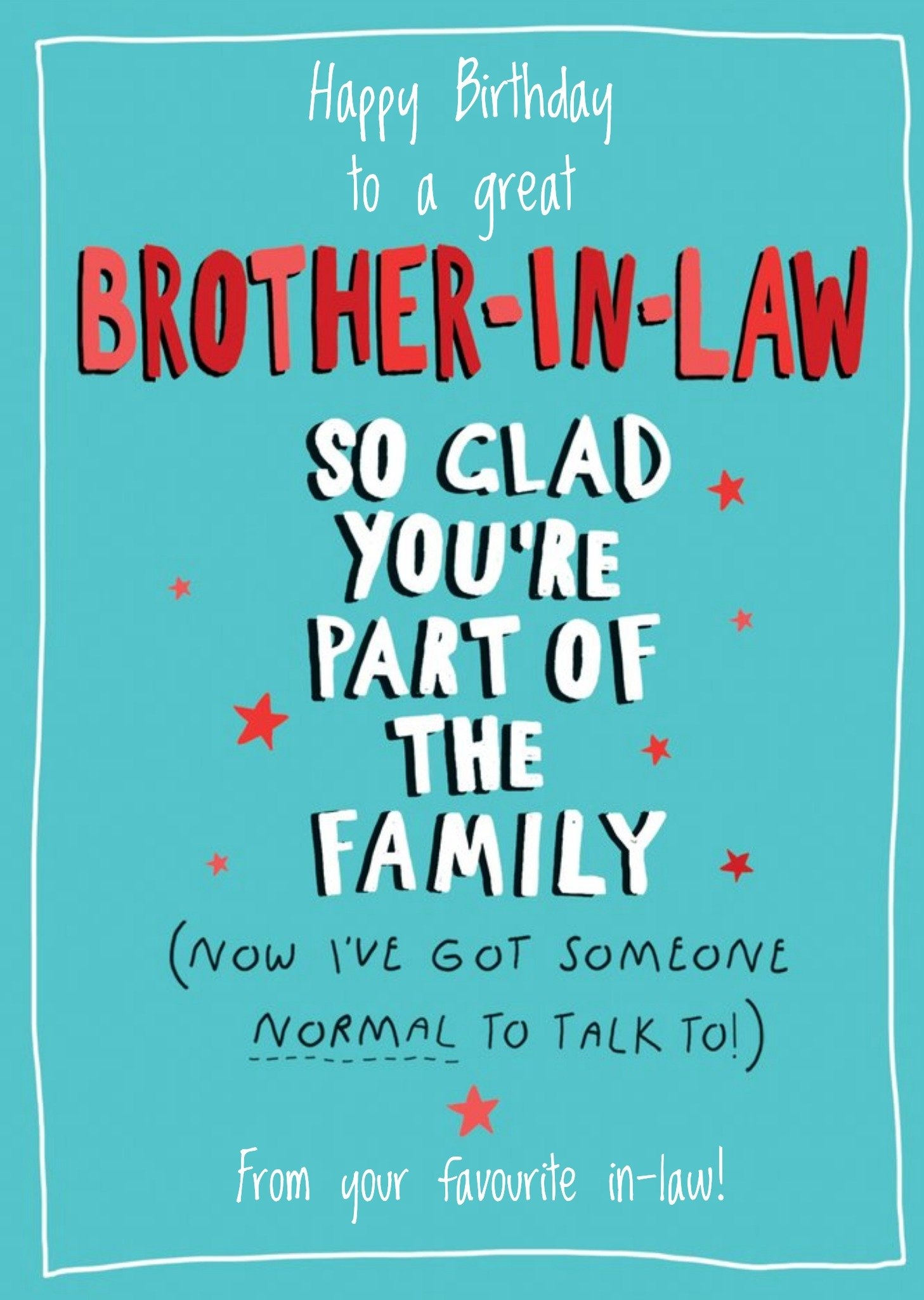 Funny Birthday Cards For Your Brother In Law Moonpig