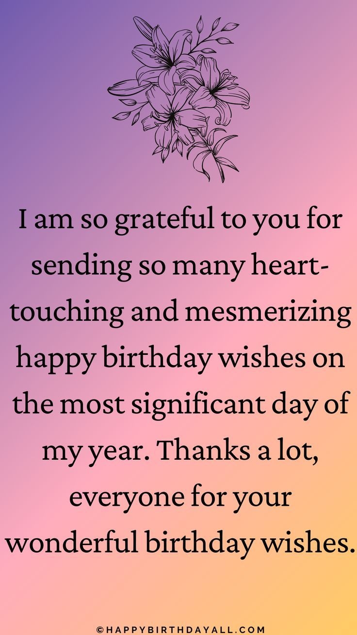 Thank You Message For The Birthday Wishes