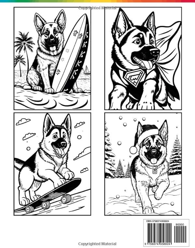 coloring pages german shepherd dog