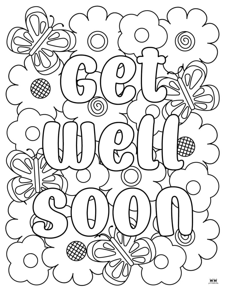 Get Well Soon Coloring Pages 15 FREE Pages Printabulls Worksheets Library