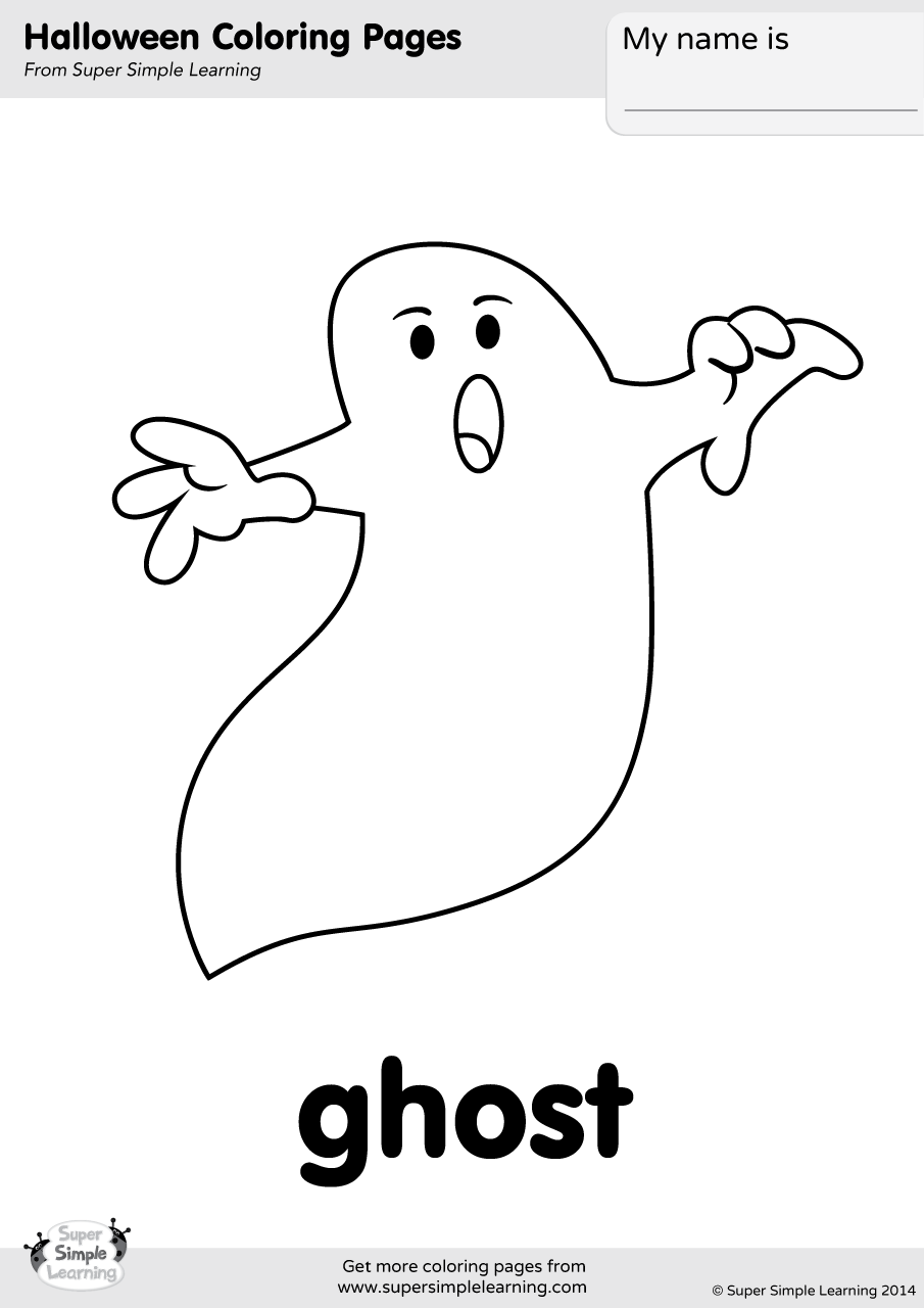 coloring page of a ghost