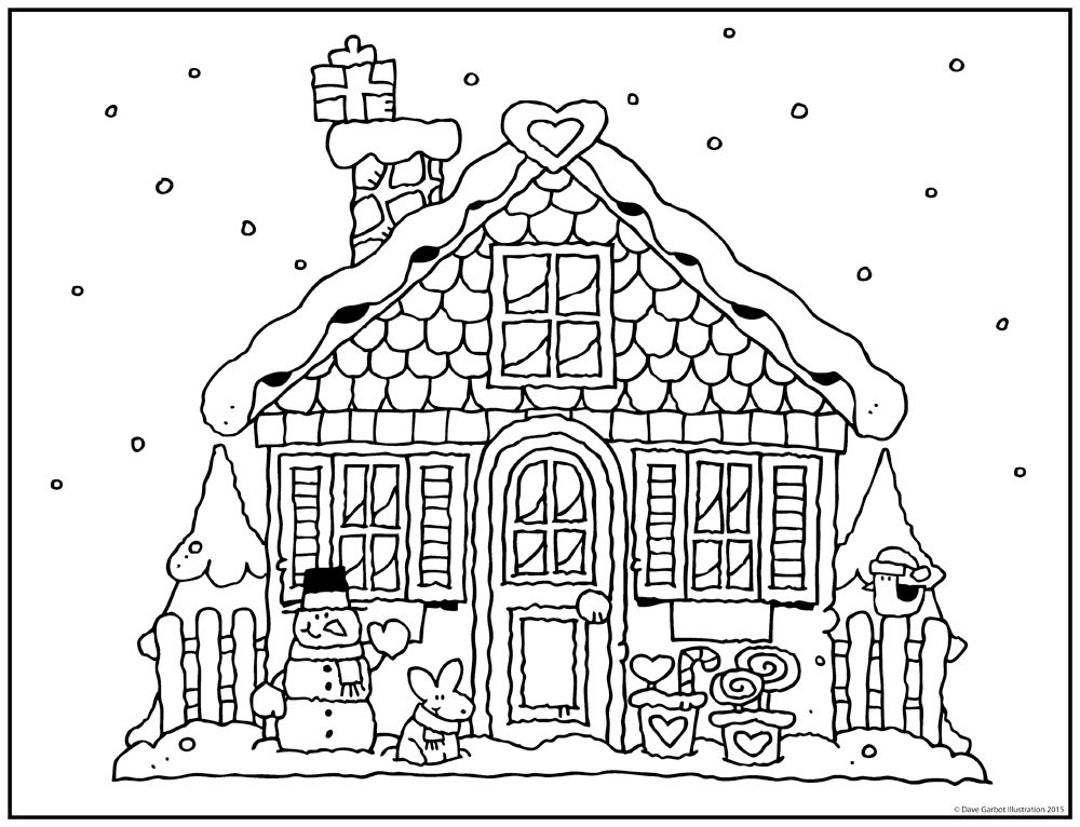 gingerbread house color pages gingerbread house color pages