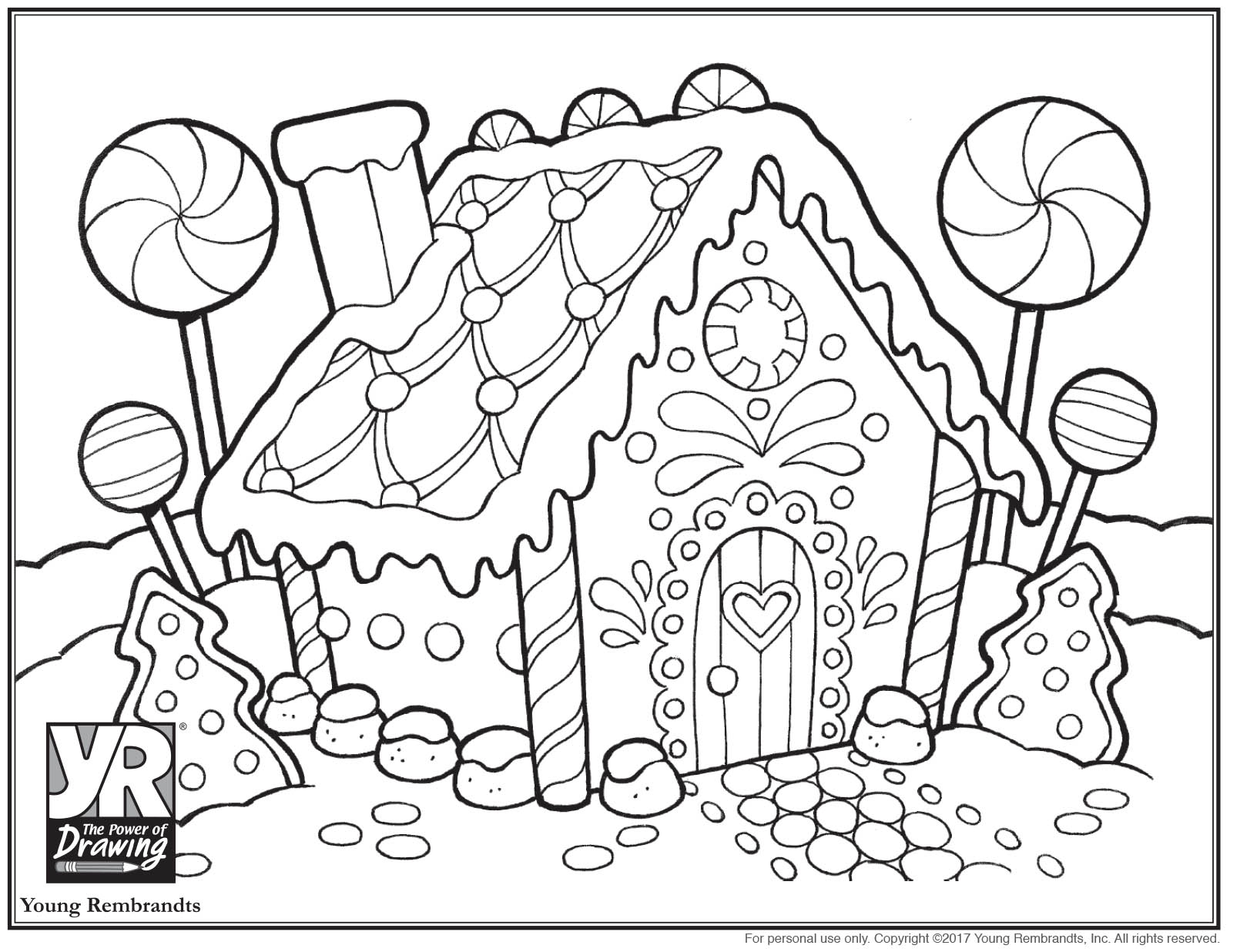 Gingerbread House Color Pages