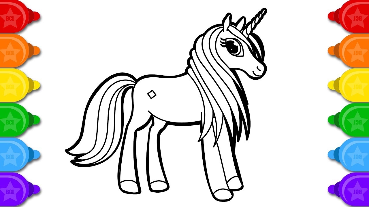 rainbow unicorn coloring pages