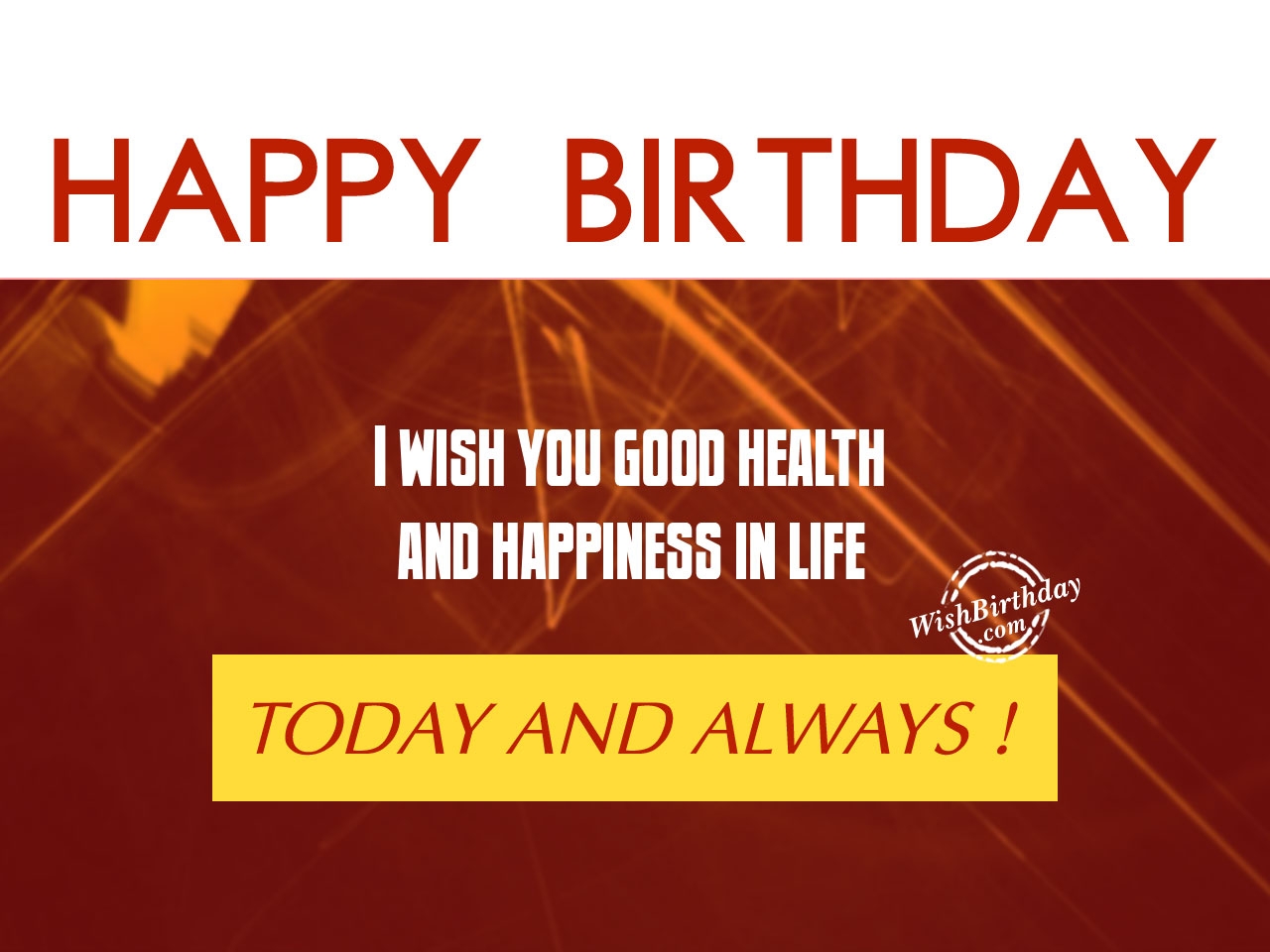 birthday wishes for good health