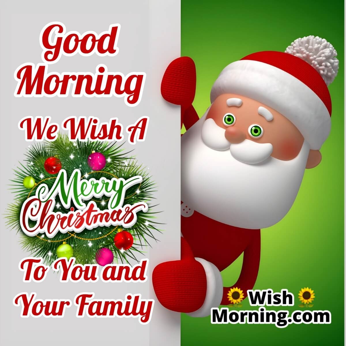 Good Morning And Merry Christmas Joyful Festive Wishes Wish Morning