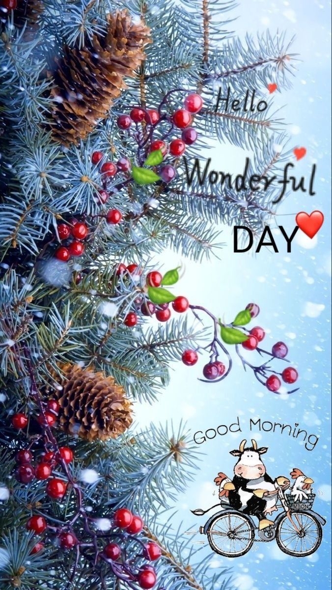 Good Morning Greetings With A Christmas Card