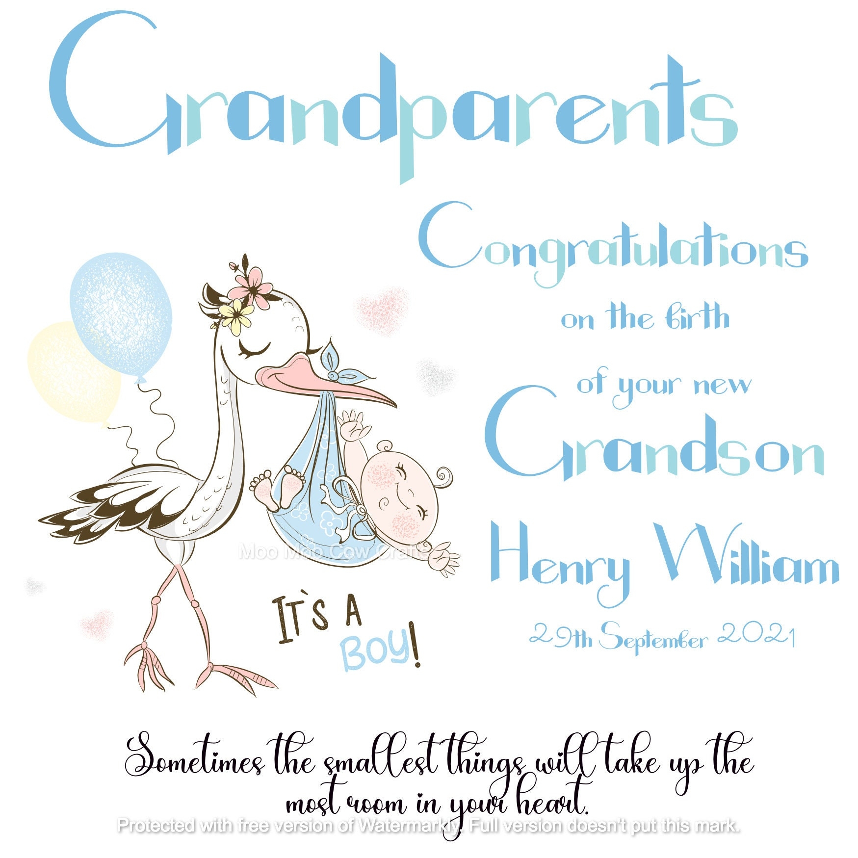 Grandparents New Baby Card Personalised Giraffe Congratulations Card Etsy Canada