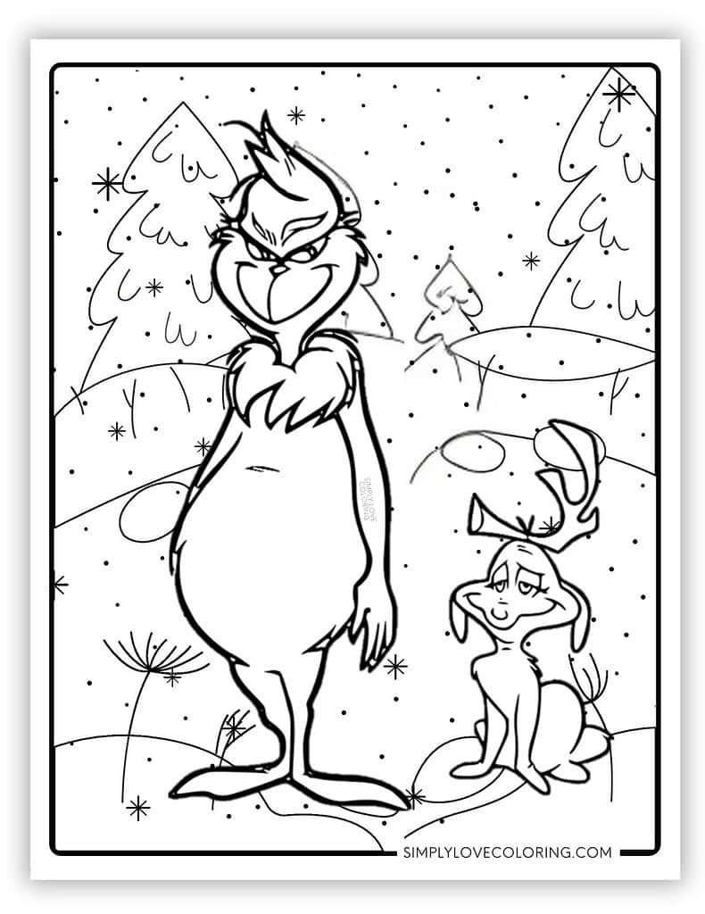 the grinch coloring pages