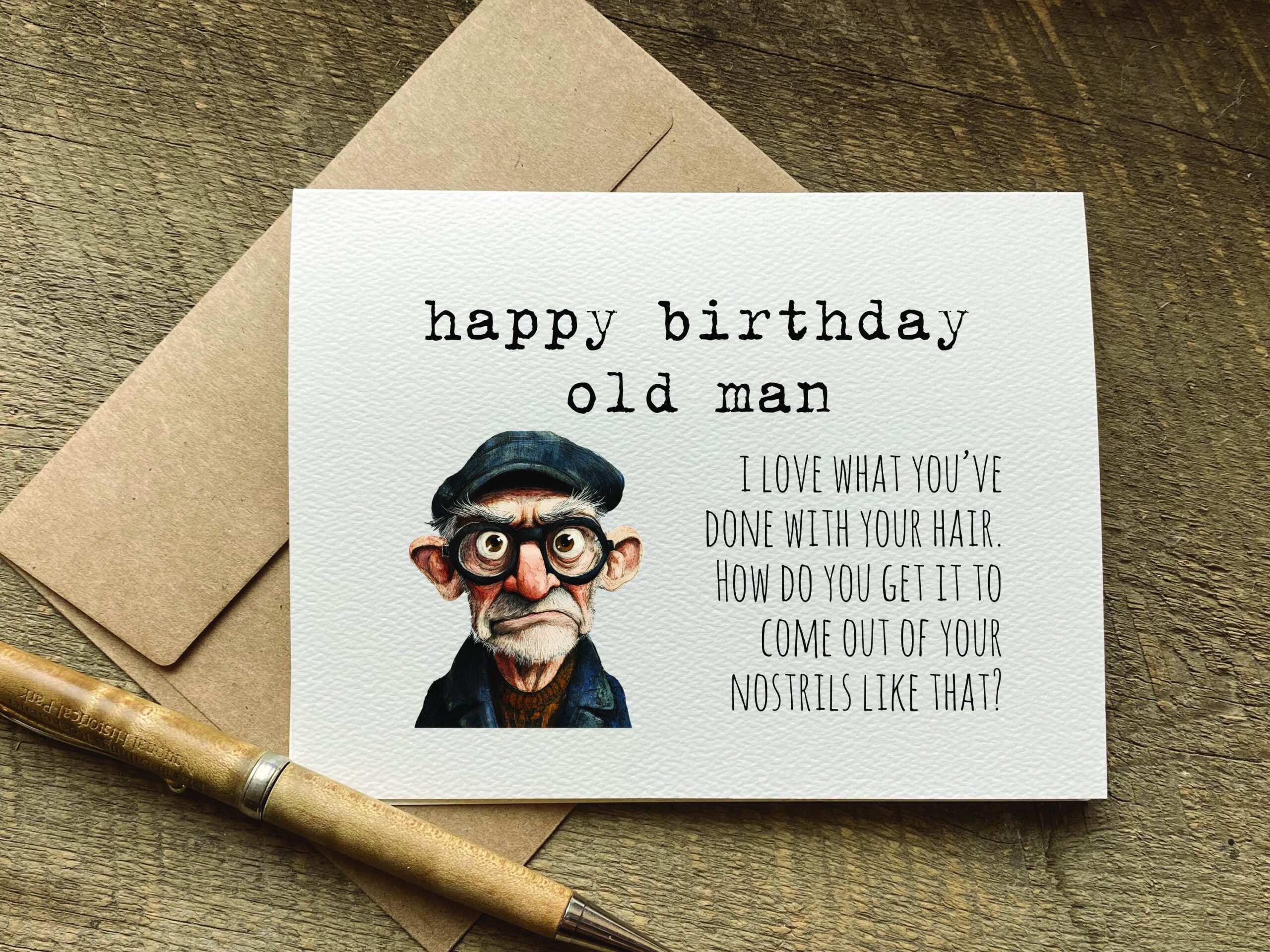 Grumpy Old Man Birthday Card Etsy