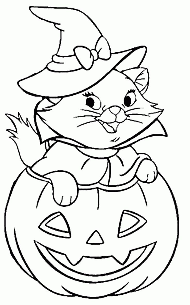 Halloween Cat Coloring Page Free Printable Coloring Nation Pages