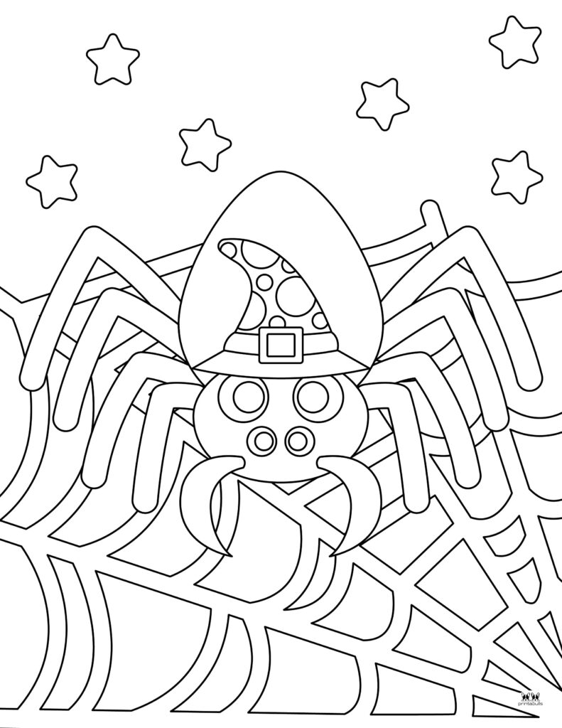 coloring page of a spider