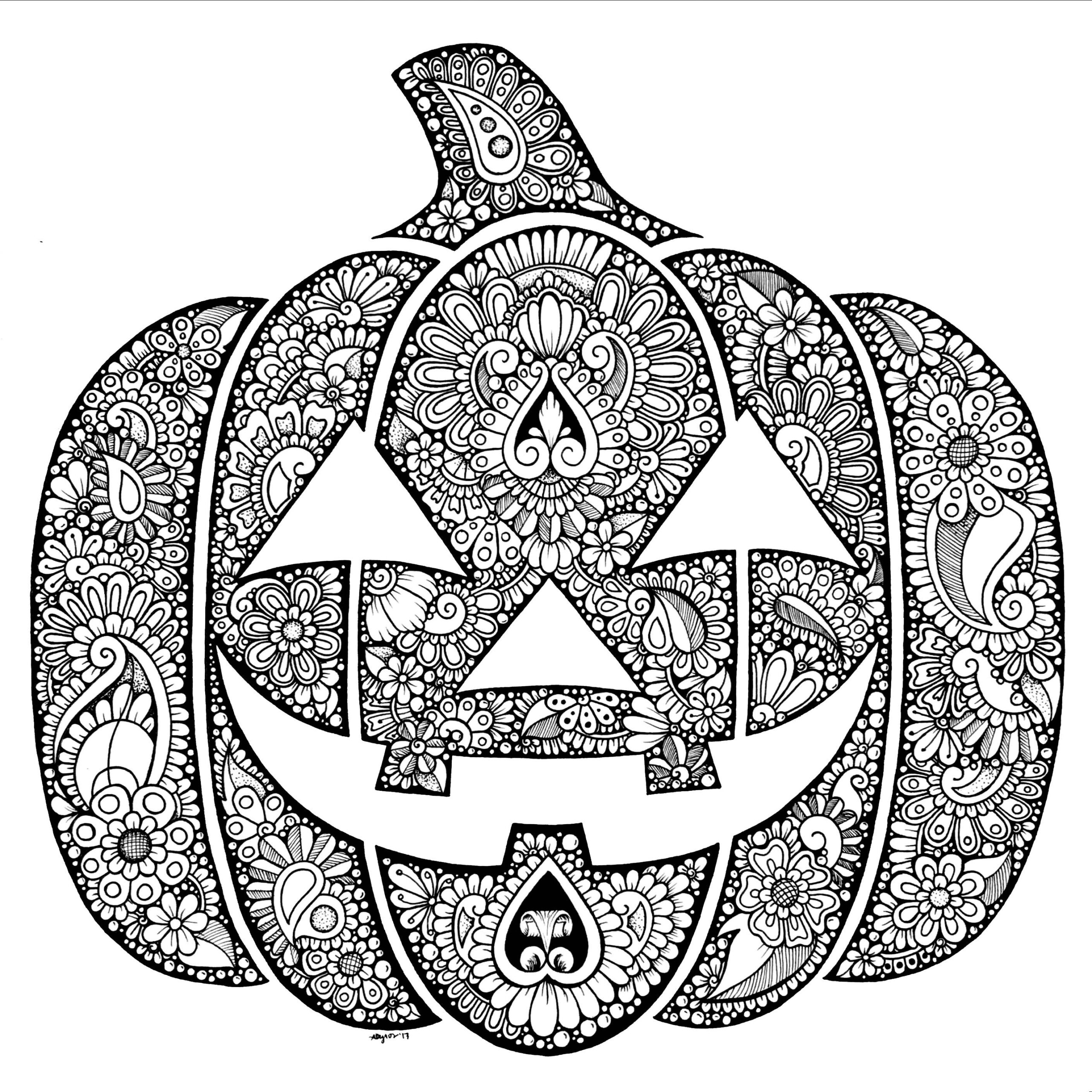 jack o lantern coloring page