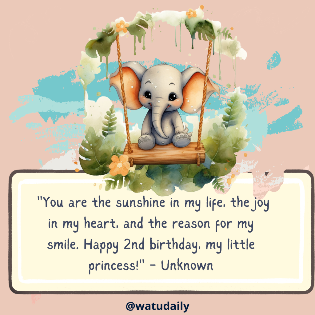 Happy 2nd Birthday Princess Quotes For Your Baby Girl