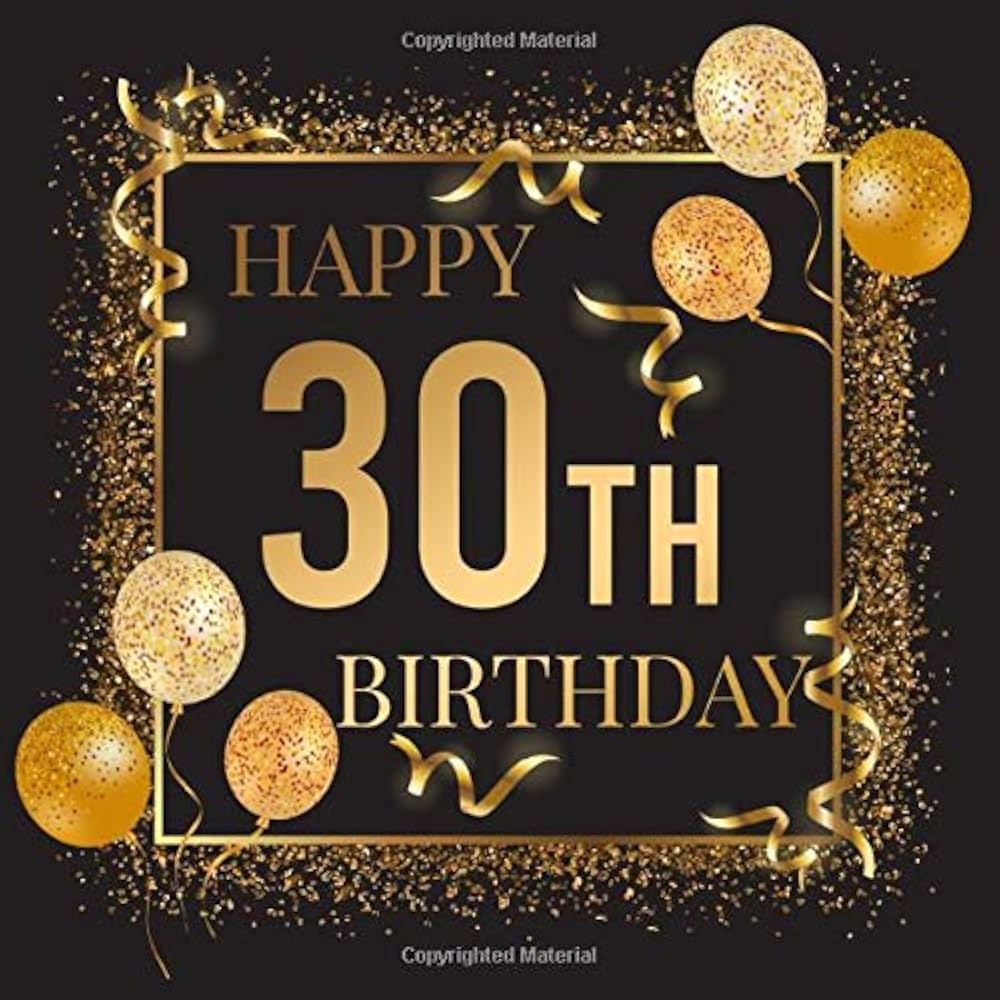 Happy 30th Birthday Birthday Party Guest Book For Visitors Family And Friends To Write In Messages Advice And Best Wishes Perfect Gift For 30 Year Old Men Or Women Gold Gabrielle Happy 30th Birthday Birthday Party Guest Book For Visitors Family And Friends To Write In Messages Advice And Best Wishes Perfect Gift For 30 Year Old Men Or Women Gold Gabrielle