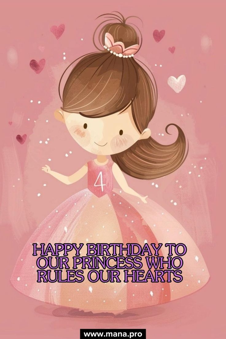 Happy 4th Birthday Princess Wishes Quotes CLICK TO VIEW ALL 4TH BIRTHDAY IMAGES 