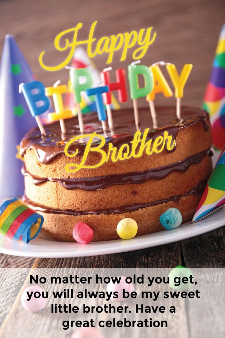 Happy Birthday Brother Cards My Sweet Little Brother