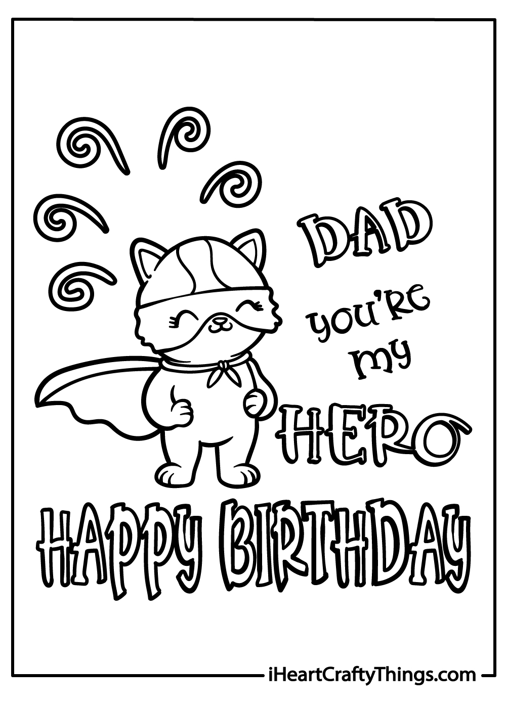 happy birthday daddy coloring pages