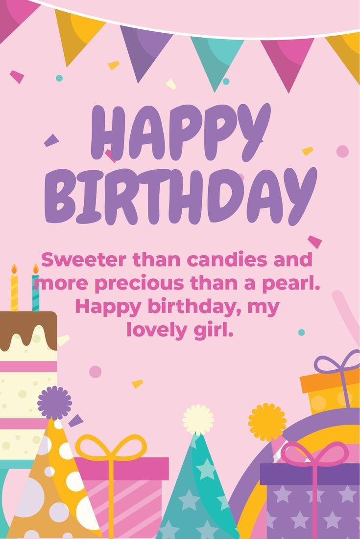 Happy Birthday For Kids Cards Precious Girl