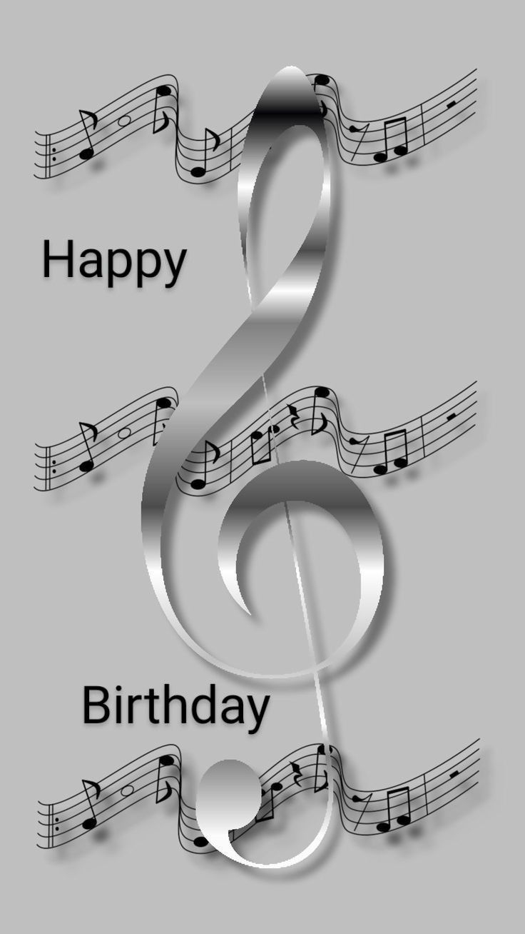 Happy Birthday Music Note With Musical Notes