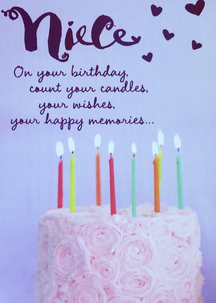 Happy Birthday Niece On Your Birthday 5 5 x8 Large Hallmark Greeting Card EBay