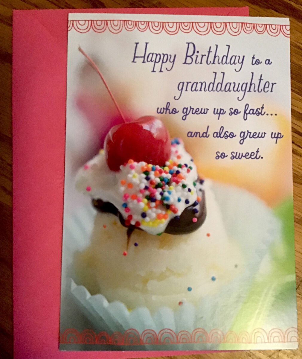 Happy Birthday To A GrandDaughter Who Grew Up So Fast Hallmark Greeting Card EBay