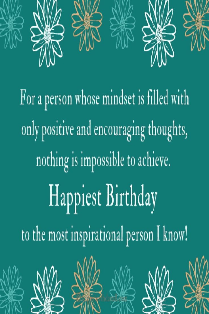 Happy Birthday Wishes For Inspirational Person