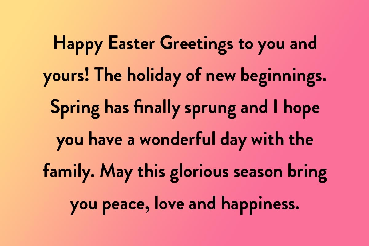 happy easter holidays wishes