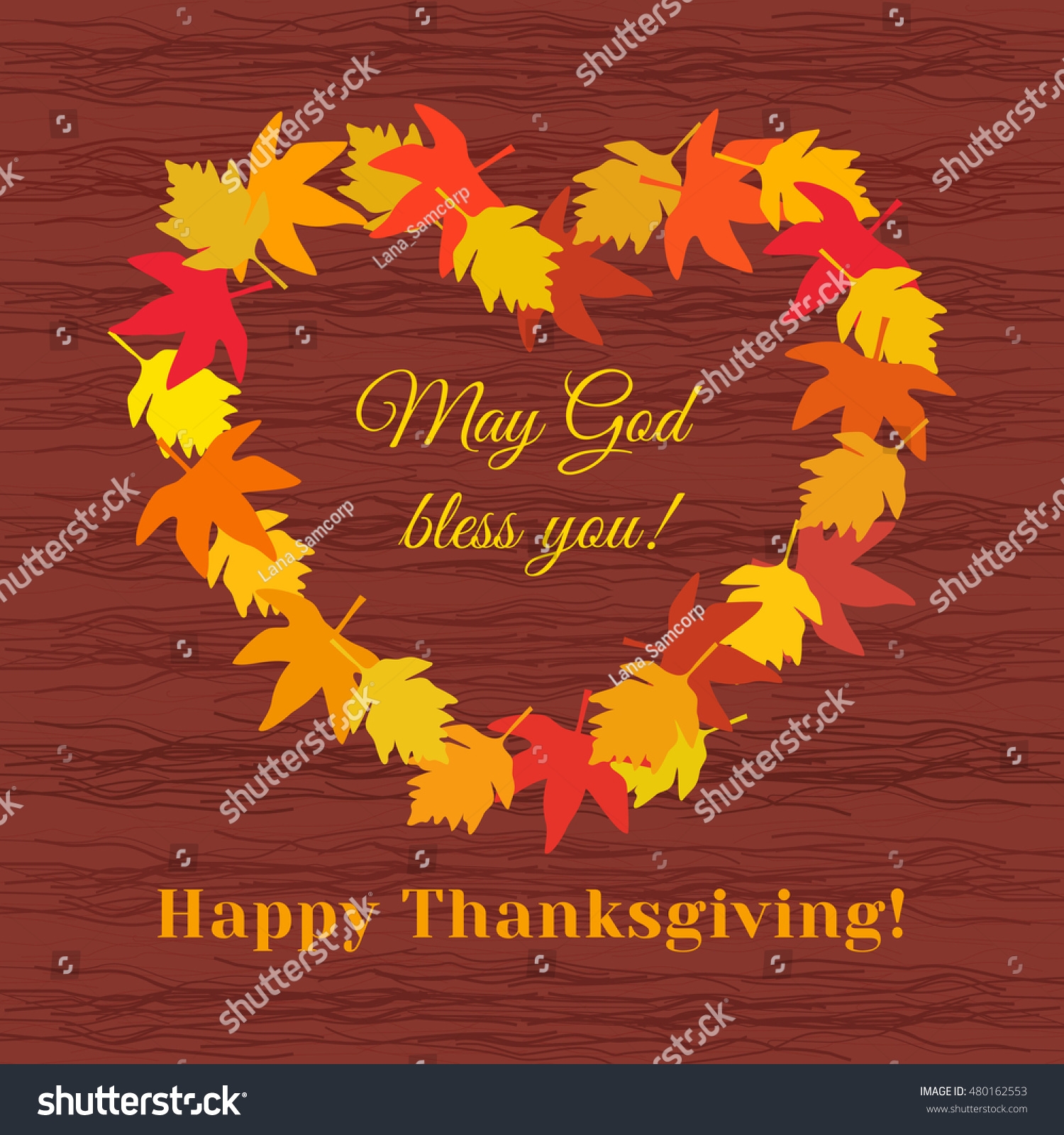 Happy Thanksgiving Day Greeting Card Template Stock Vector Royalty Free 480162553 Shutterstock