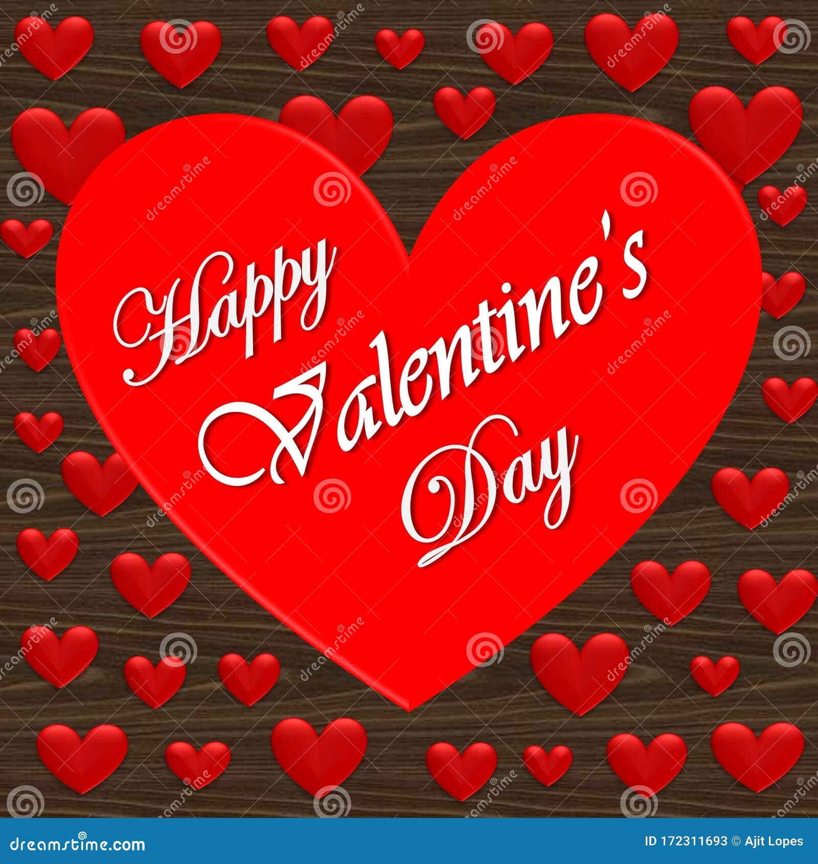 Happy Valentine s Day Text On Red Heart And Many 3d Love Hearts At Background Stock Illustration Illustration Of Background Gift 172311693