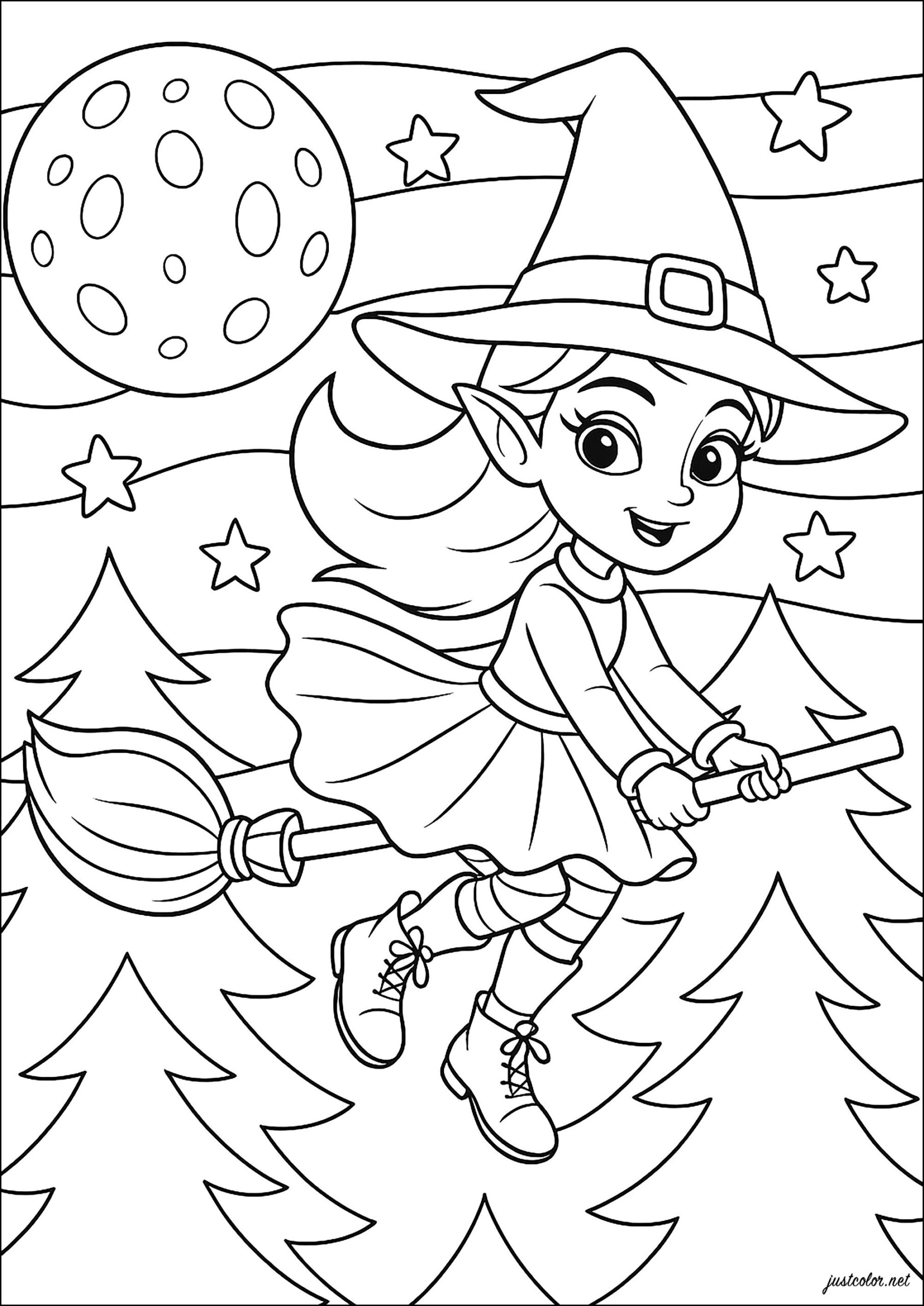 coloring pages of witches