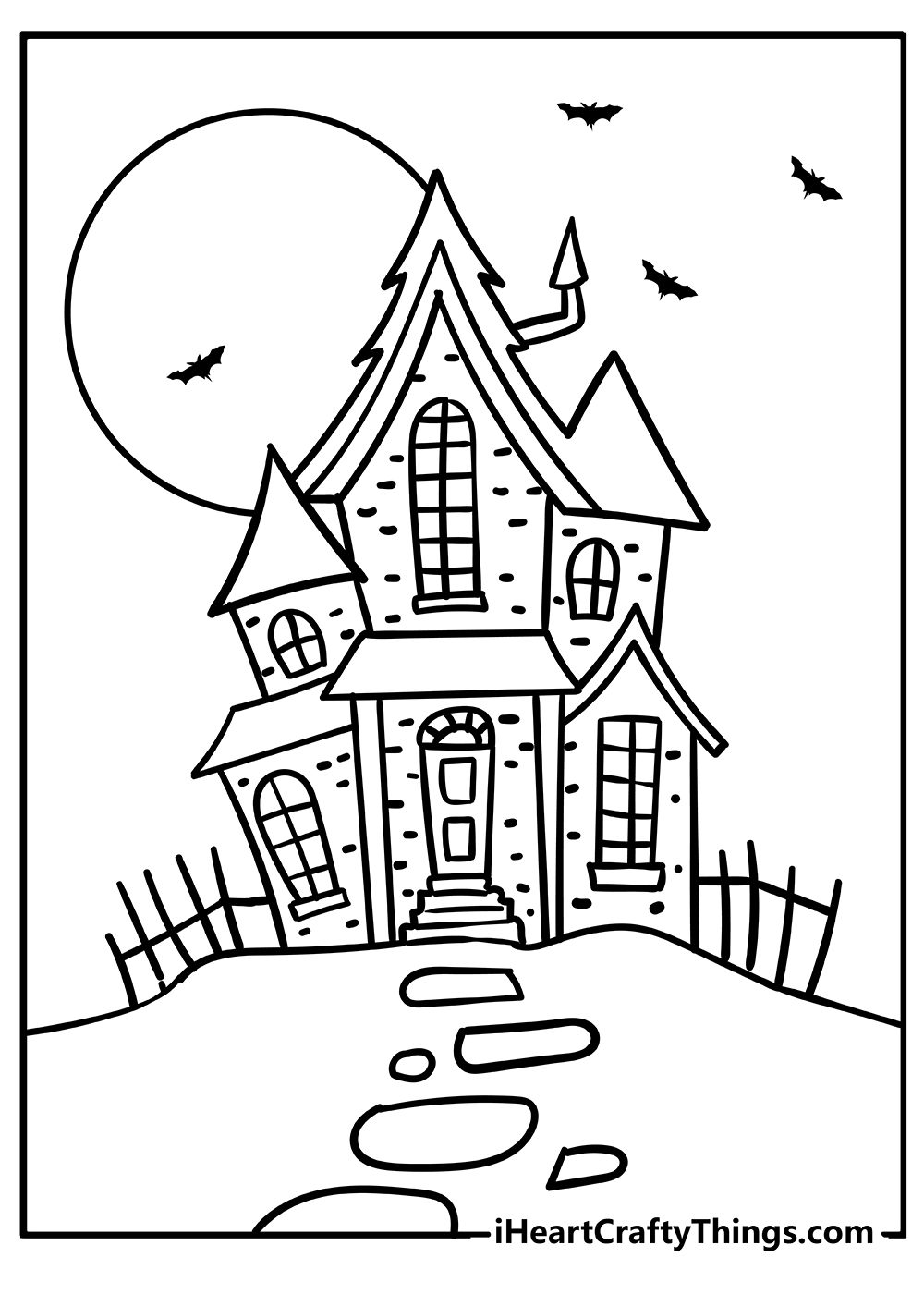 Haunted House Coloring Pages 29 Free PDF Printables
