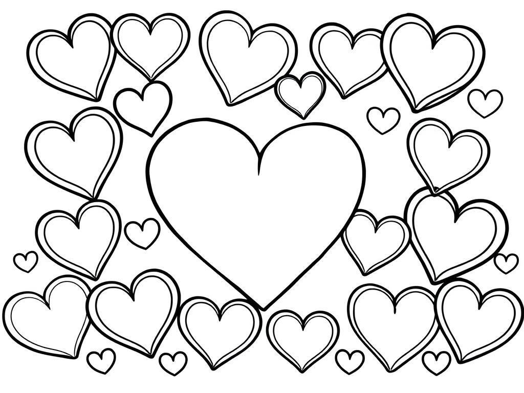 coloring pages of hearts
